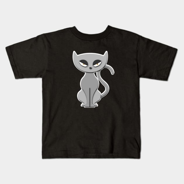 3d cat Kids T-Shirt by solidarity in diversity